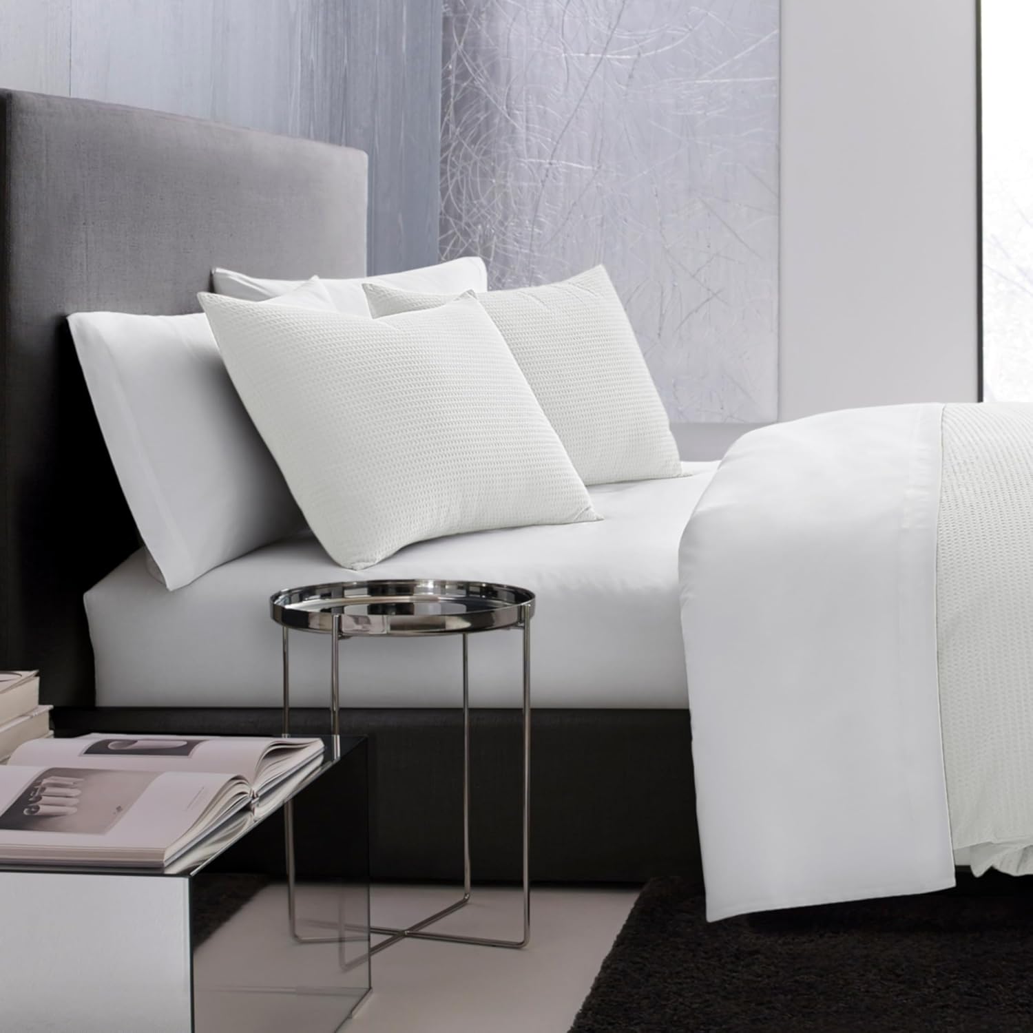 Queen Cotton Waffle Pique Comforter Set, gallery image 5