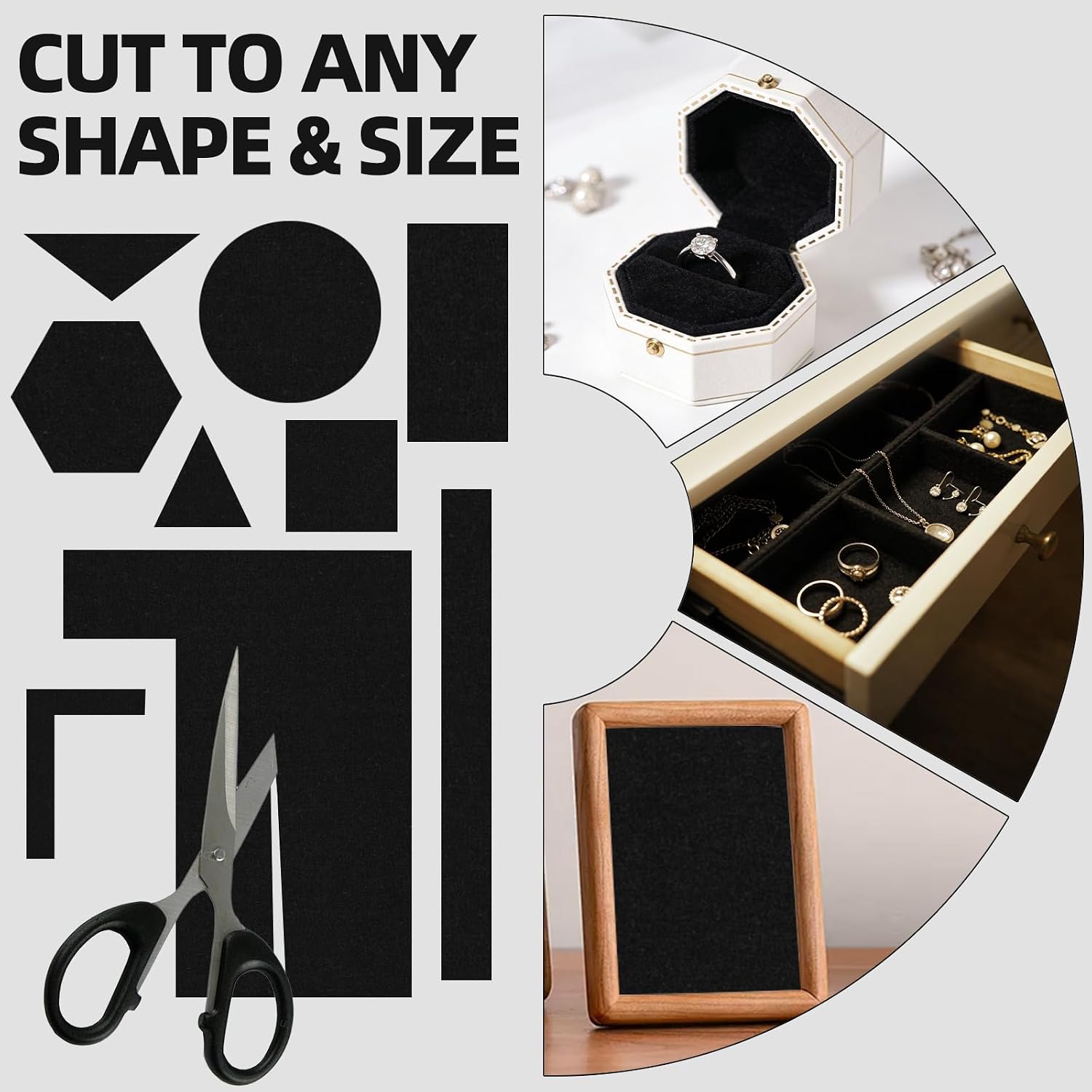 Self-Adhesive Black Felt Surface Set, gallery image 4
